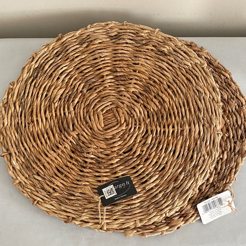 Set of 2 15” Woven water hyacinth charger placemat Natural CAHRGEIT BY JAY Macys
